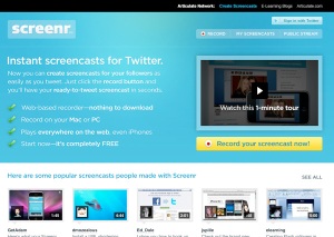 video tutoriales para cursos e learning con Screenr